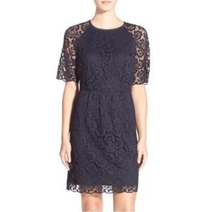 Madewell Navy Lace Fit and Flare Mini Dress| Size 2